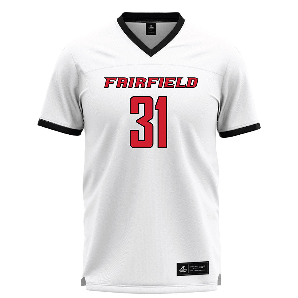 Fairfield - NCAA Women's Lacrosse : Anna Marquardt - White Lacrosse Jersey-0