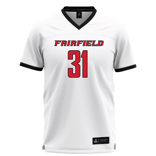 Fairfield - NCAA Women's Lacrosse : Anna Marquardt - White Lacrosse Jersey-0