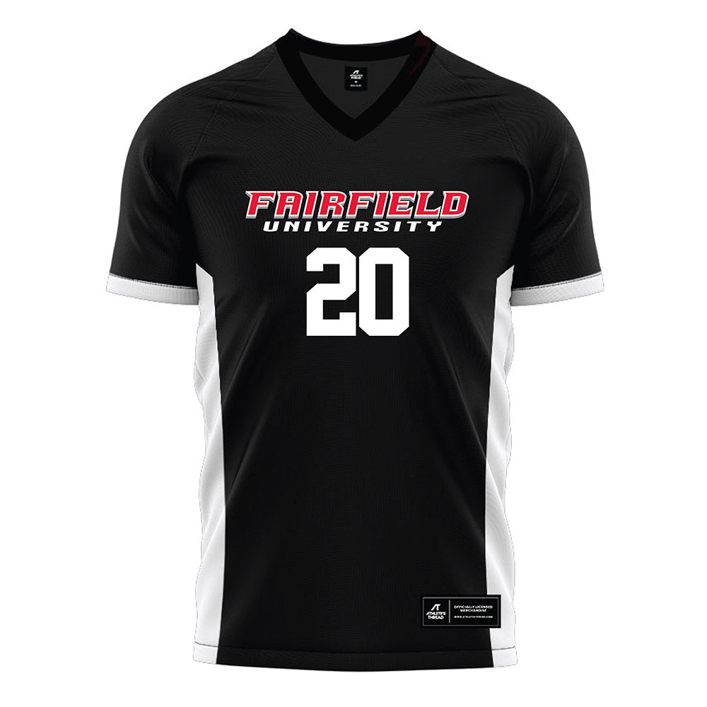 Fairfield - NCAA Men's Soccer : Cristian Ortiz - Black Soccer Jersey-0