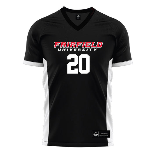 Fairfield - NCAA Men's Soccer : Cristian Ortiz - Black Soccer Jersey-0