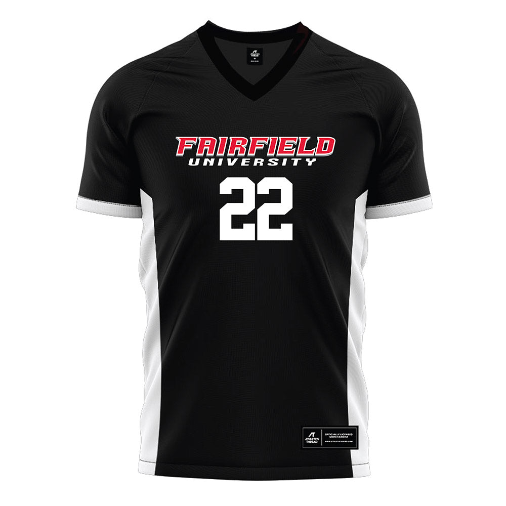 Fairfield - NCAA Men's Soccer : Daniel Bucci - Black Soccer Jersey-0