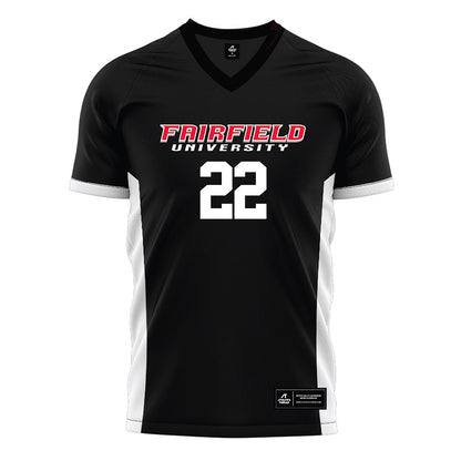 Fairfield - NCAA Men's Soccer : Daniel Bucci - Black Soccer Jersey-0