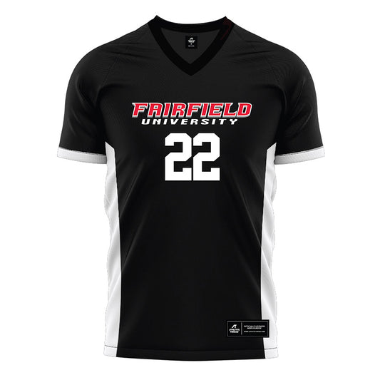 Fairfield - NCAA Men's Soccer : Daniel Bucci - Black Soccer Jersey-0