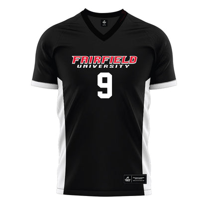 Fairfield - NCAA Men's Soccer : Massimo Murania - Black Soccer Jersey-0