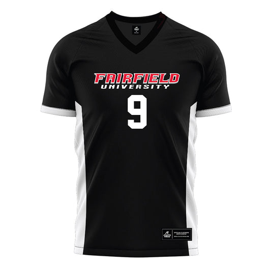 Fairfield - NCAA Men's Soccer : Massimo Murania - Black Soccer Jersey-0
