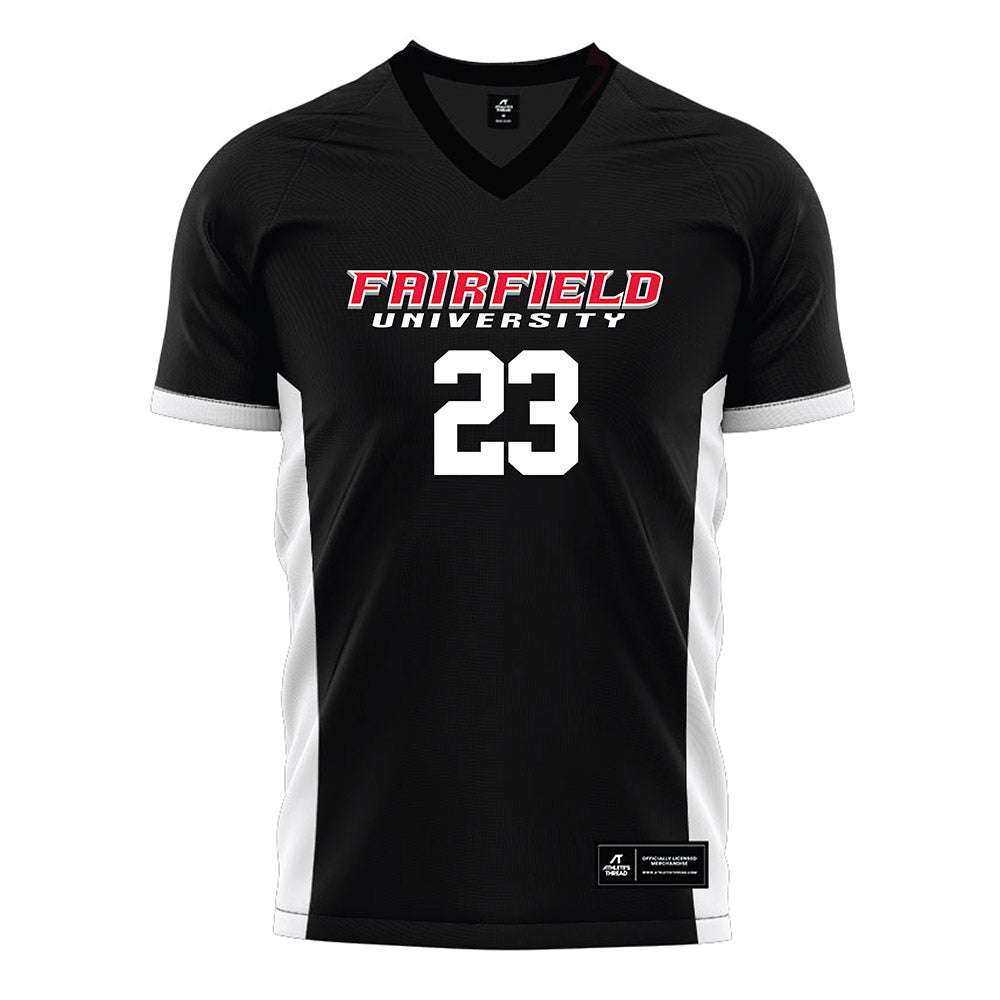 Fairfield - NCAA Men's Soccer : Sean Albritton - Black Soccer Jersey-0