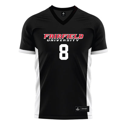 Fairfield - NCAA Men's Soccer : Drew Thompson - Black Soccer Jersey-0