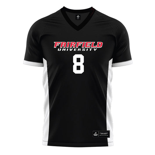Fairfield - NCAA Men's Soccer : Drew Thompson - Black Soccer Jersey-0