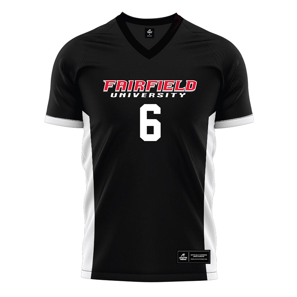 Fairfield - NCAA Men's Soccer : Daunte Tulloch - Black Soccer Jersey