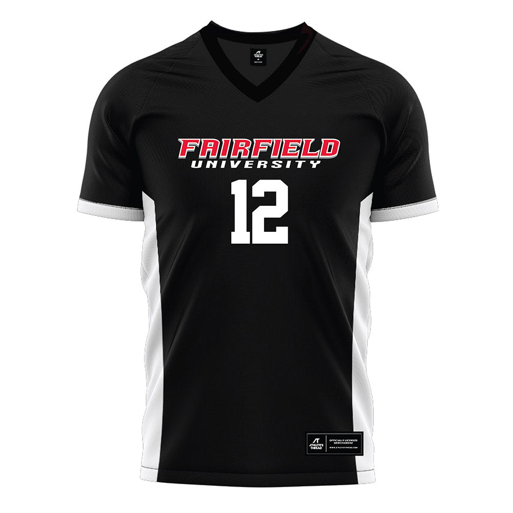 Fairfield - NCAA Men's Soccer : Cameron Gerber - Black Soccer Jersey-0
