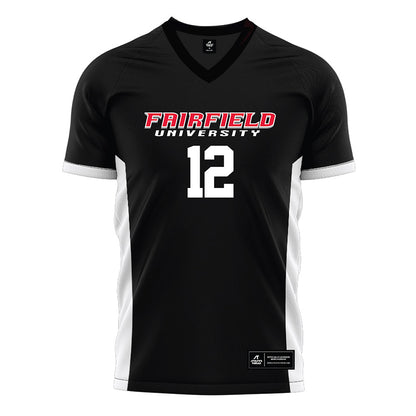 Fairfield - NCAA Men's Soccer : Cameron Gerber - Black Soccer Jersey-0