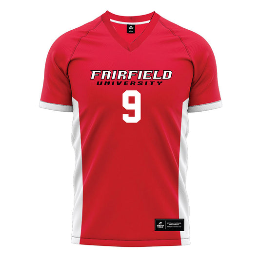 Fairfield - NCAA Men's Soccer : Massimo Murania - Red Soccer Jersey-0
