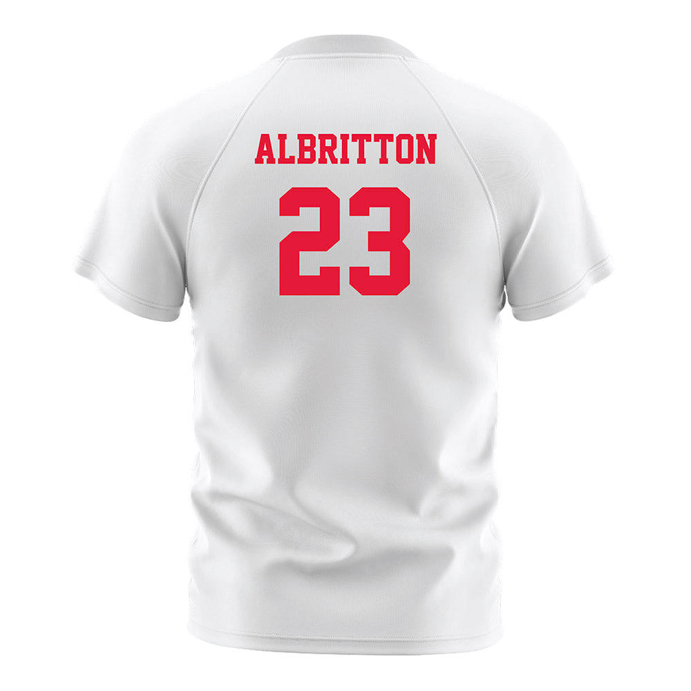 Fairfield - NCAA Men's Soccer : Sean Albritton - White Soccer Jersey-1