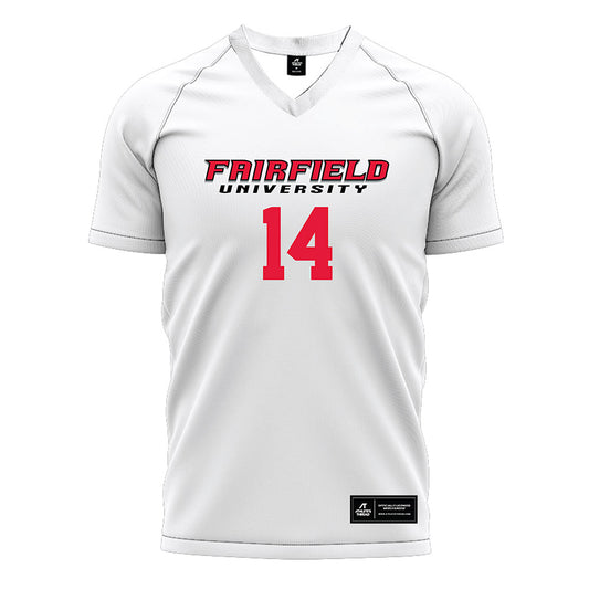 Fairfield - NCAA Men's Soccer : Owen Drummond - White Soccer Jersey