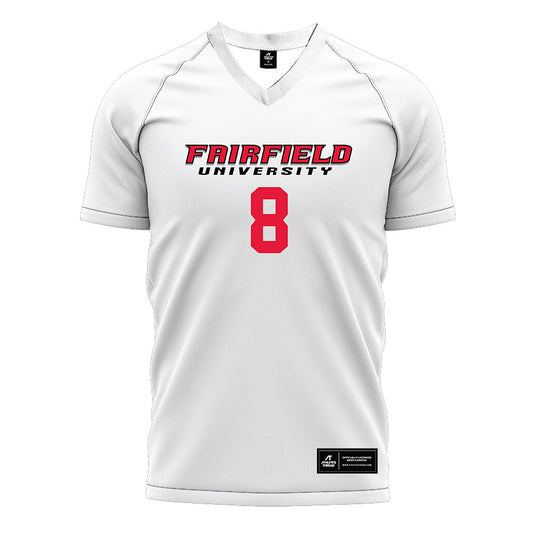 Fairfield - NCAA Men's Soccer : Drew Thompson - White Soccer Jersey-0