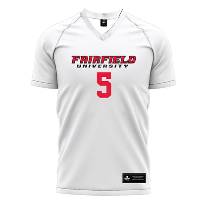 Fairfield - NCAA Men's Soccer : Jordan Blunschi - White Soccer Jersey