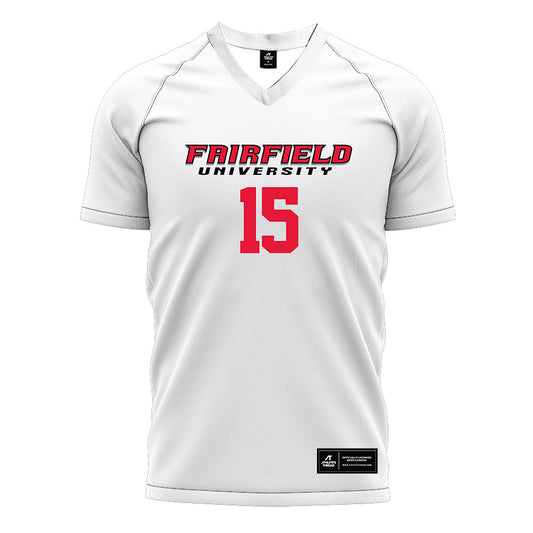 Fairfield - NCAA Men's Soccer : Dylan Medeiros - White Soccer Jersey-0