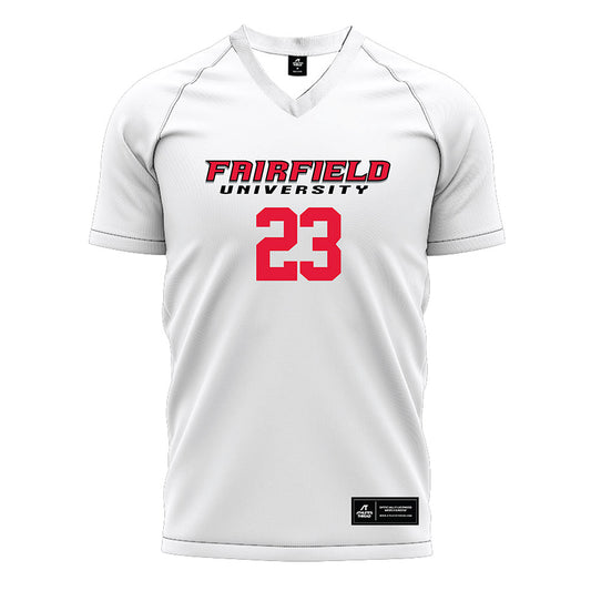 Fairfield - NCAA Men's Soccer : Sean Albritton - White Soccer Jersey-0