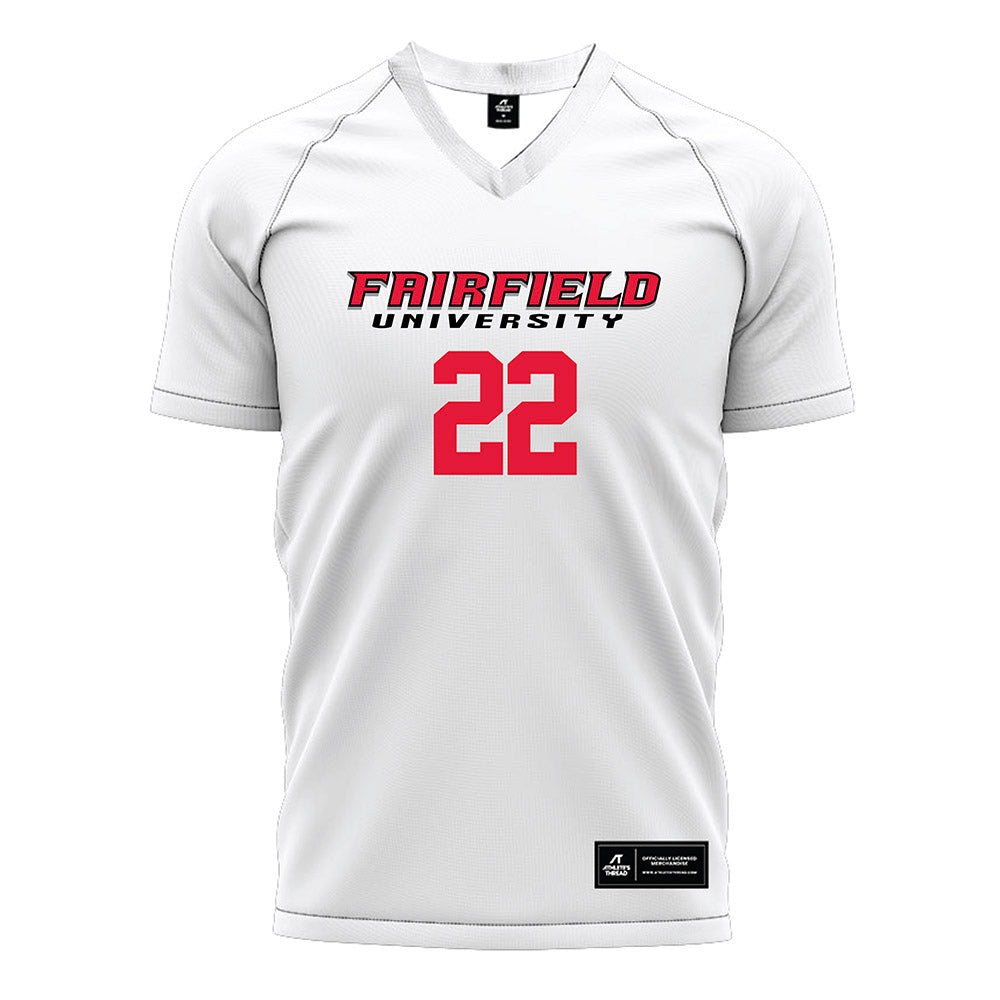 Fairfield - NCAA Men's Soccer : Daniel Bucci - White Soccer Jersey-0