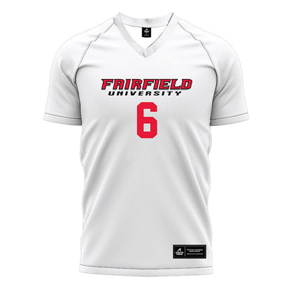 Fairfield - NCAA Men's Soccer : Daunte Tulloch - White Soccer Jersey