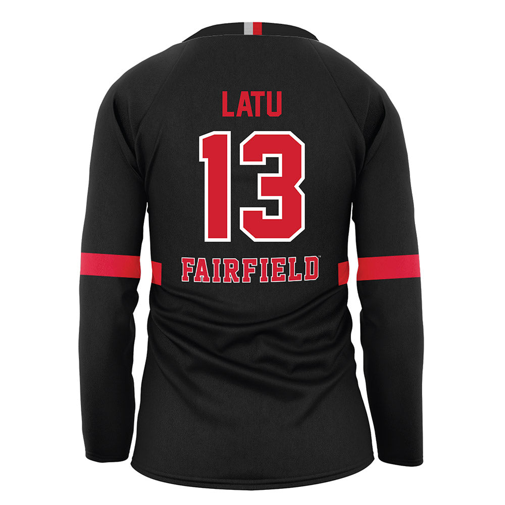 Fairfield - NCAA Women's Volleyball : Haililani Latu - Black Volleyball Jersey-1