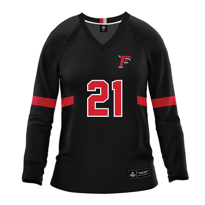 Fairfield - NCAA Women's Volleyball : Mia Jean Claude - Black Volleyball Jersey-0