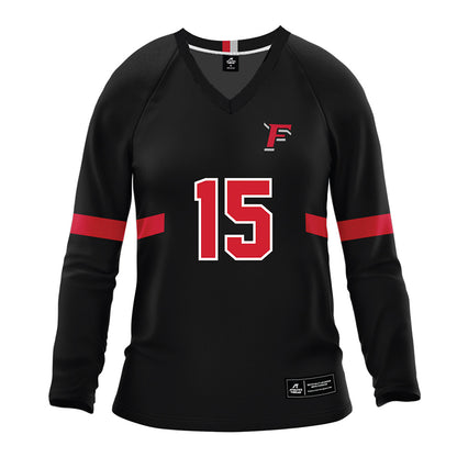 Fairfield - NCAA Women's Volleyball : Daniella Suarez - Black Volleyball Jersey-0