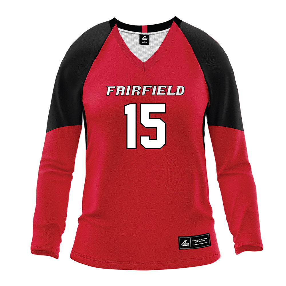 Fairfield - NCAA Women's Volleyball : Daniella Suarez - Red Volleyball Jersey-0