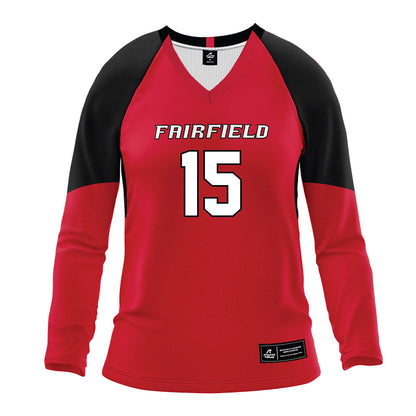 Fairfield - NCAA Women's Volleyball : Daniella Suarez - Red Volleyball Jersey-0