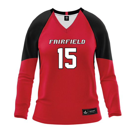 Fairfield - NCAA Women's Volleyball : Daniella Suarez - Red Volleyball Jersey-0