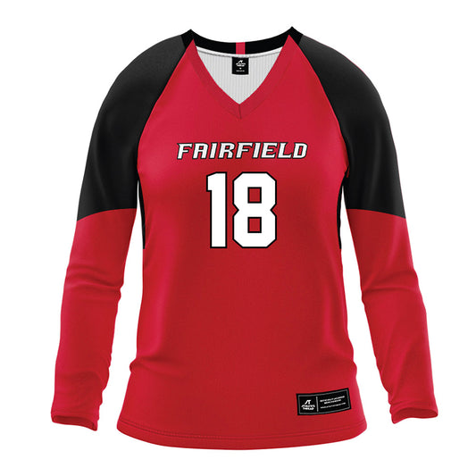 Fairfield - NCAA Women's Volleyball : Natalie Carlin - Red Volleyball Jersey-0