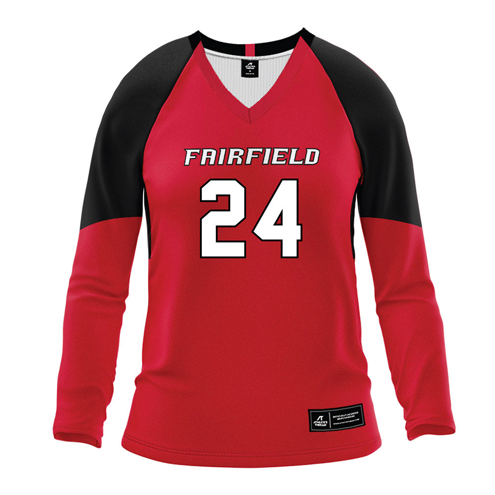 Fairfield - NCAA Women's Volleyball : Ella Paniagua - Red Volleyball Jersey-0