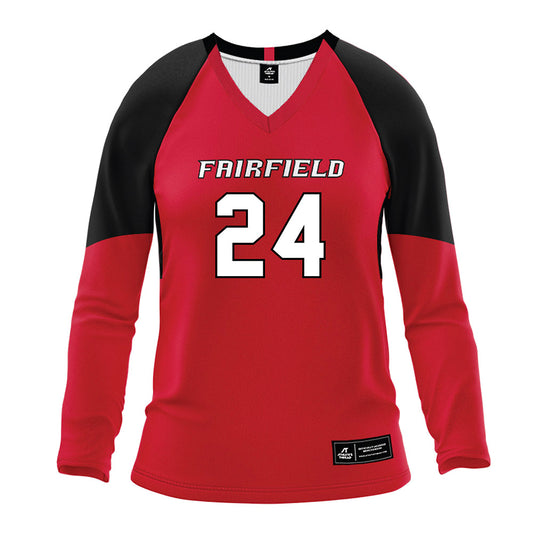 Fairfield - NCAA Women's Volleyball : Ella Paniagua - Red Volleyball Jersey-0