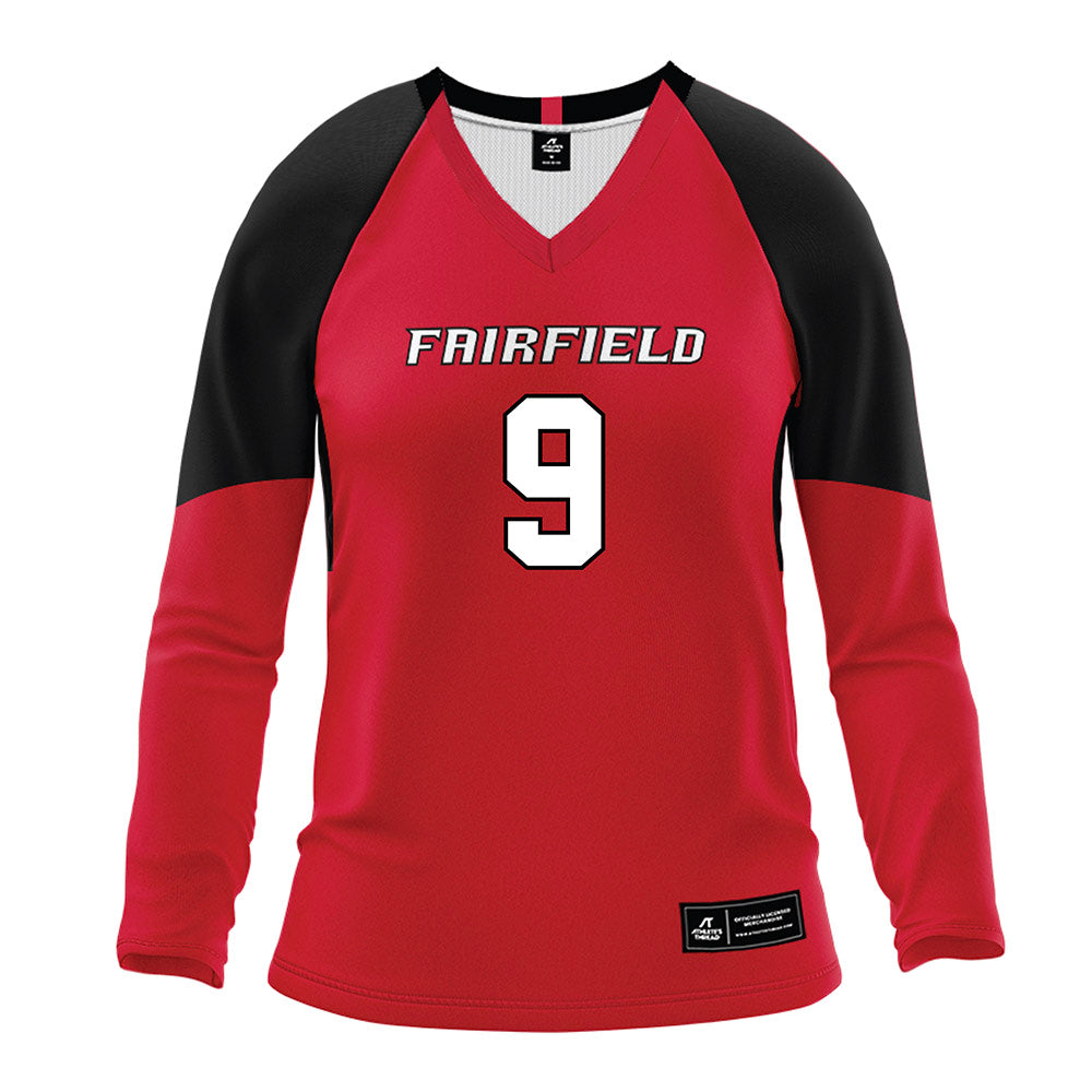 Fairfield - NCAA Women's Volleyball : Nicole Macalintal - Red Volleyball Jersey-0