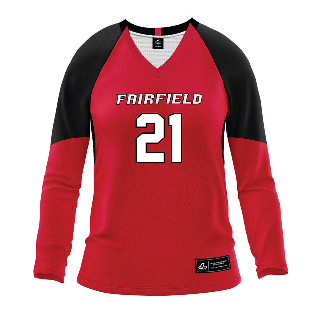 Fairfield - NCAA Women's Volleyball : Mia Jean Claude - Red Volleyball Jersey-0