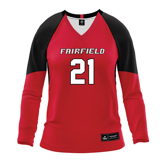 Fairfield - NCAA Women's Volleyball : Mia Jean Claude - Red Volleyball Jersey-0