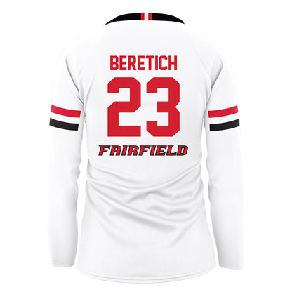 Fairfield - NCAA Women's Volleyball : Emma Beretich - White Volleyball Jersey