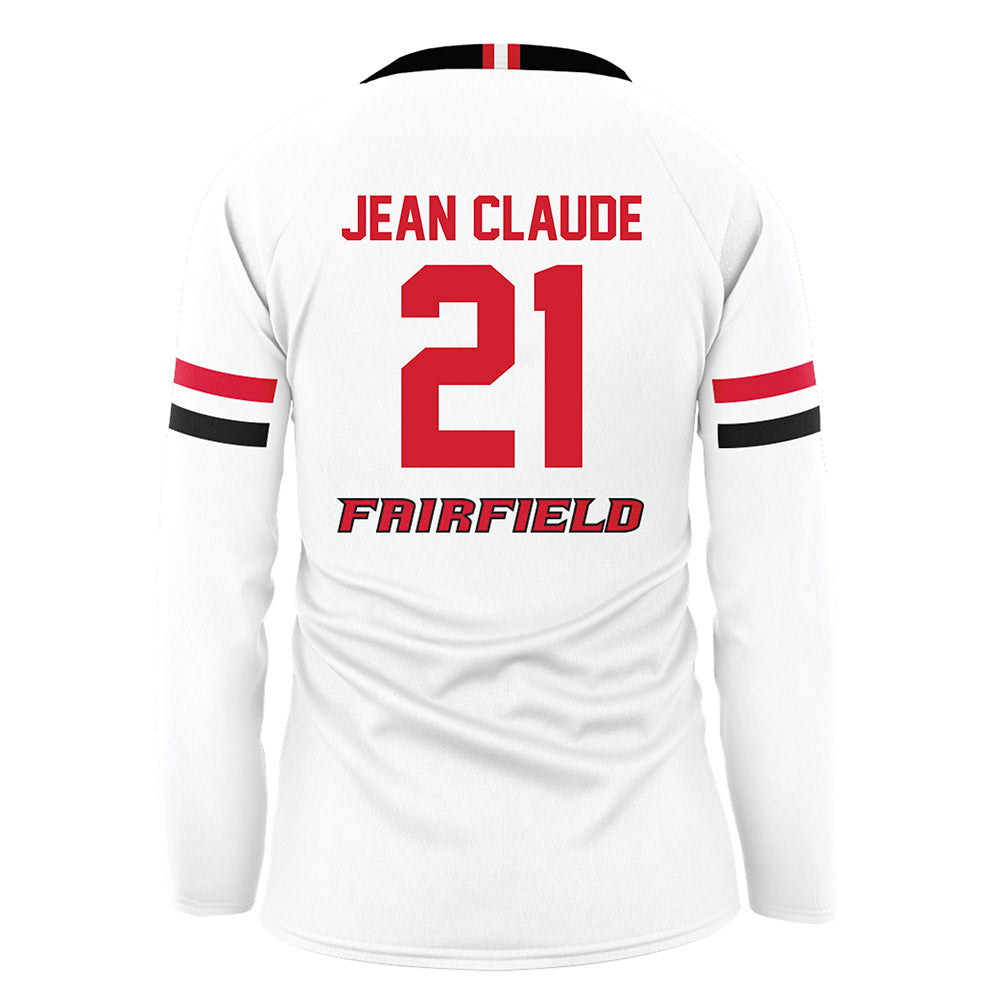 Fairfield - NCAA Women's Volleyball : Mia Jean Claude - White Volleyball Jersey-1