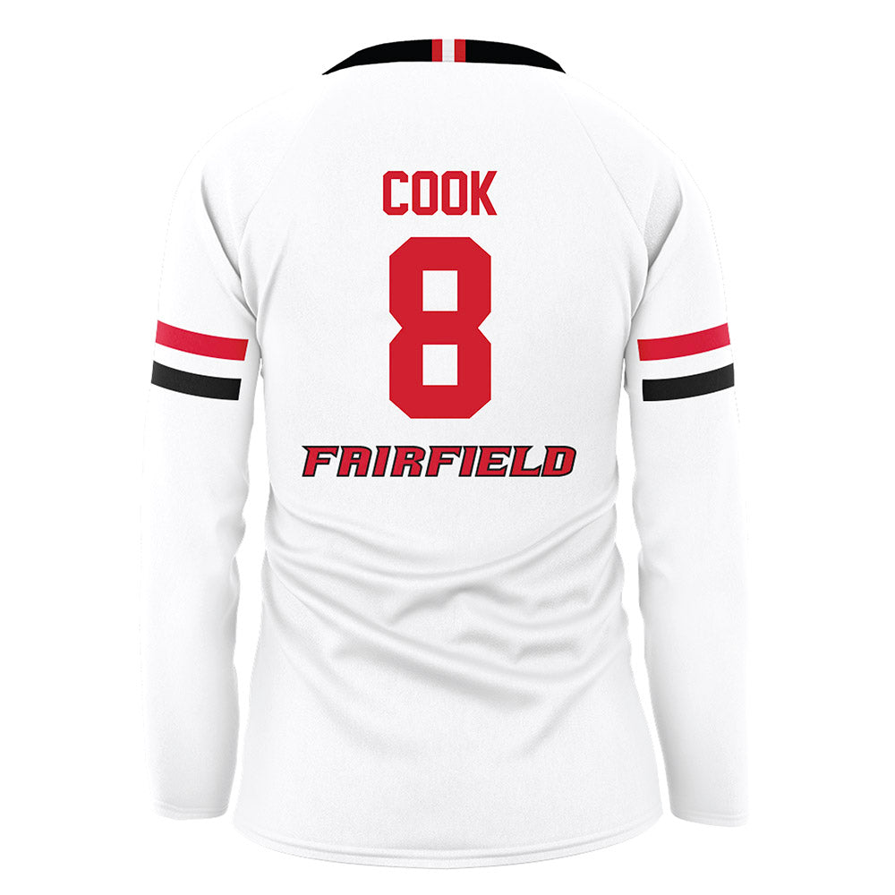 Fairfield - NCAA Women's Volleyball : Katelyn Cook - White Volleyball Jersey