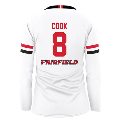 Fairfield - NCAA Women's Volleyball : Katelyn Cook - White Volleyball Jersey