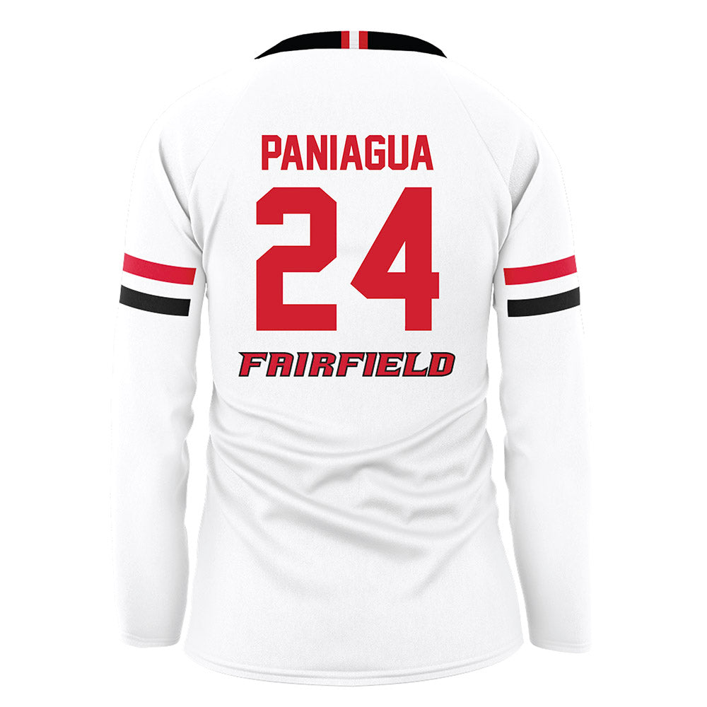 Fairfield - NCAA Women's Volleyball : Ella Paniagua - White Volleyball Jersey-1