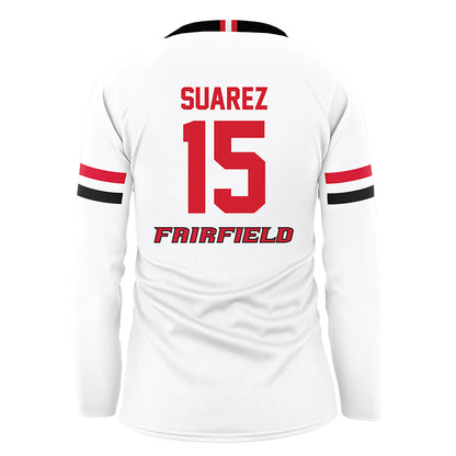 Fairfield - NCAA Women's Volleyball : Daniella Suarez - White Volleyball Jersey-1