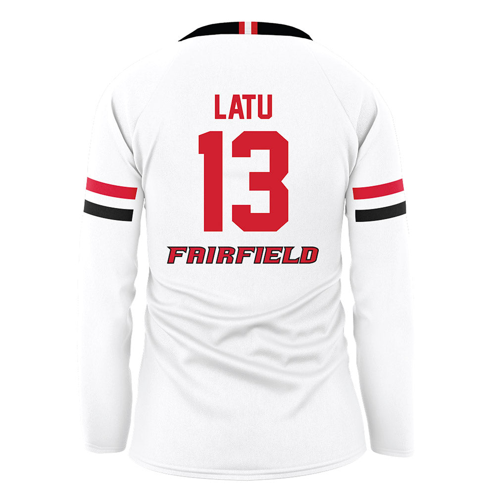 Fairfield - NCAA Women's Volleyball : Haililani Latu - White Volleyball Jersey-1