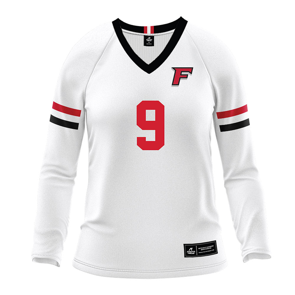 Fairfield - NCAA Women's Volleyball : Nicole Macalintal - White Volleyball Jersey-0