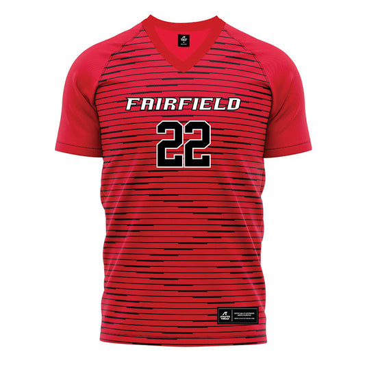Fairfield - NCAA Women's Soccer : Hanah Silva - Red Soccer Jersey-0