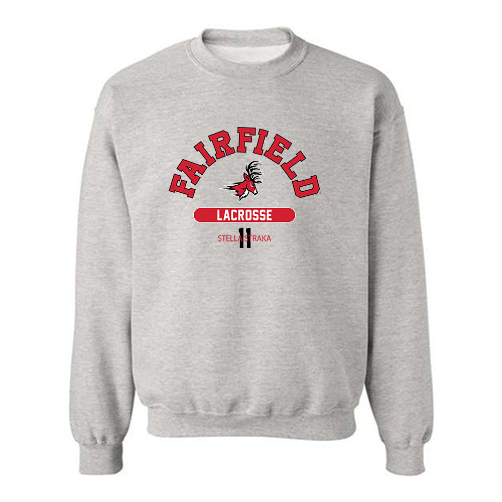 Fairfield - NCAA Women's Lacrosse : Stella Straka - Classic Fashion Shersey Crewneck Sweatshirt-0