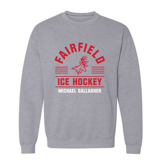 Fairfield - NCAA Men's Ice Hockey : Michael Gallagher - Classic Fashion Shersey Crewneck Sweatshirt-0