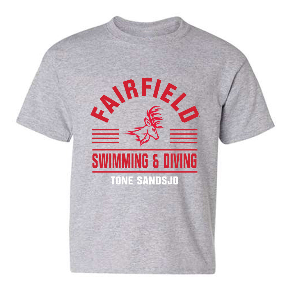 Fairfield - NCAA Women's Swimming & Diving : Tone Sandsjo - Classic Fashion Shersey Youth T-Shirt-0