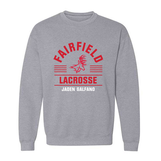 Fairfield - NCAA Men's Lacrosse : Jaden Galfano - Classic Fashion Shersey Crewneck Sweatshirt