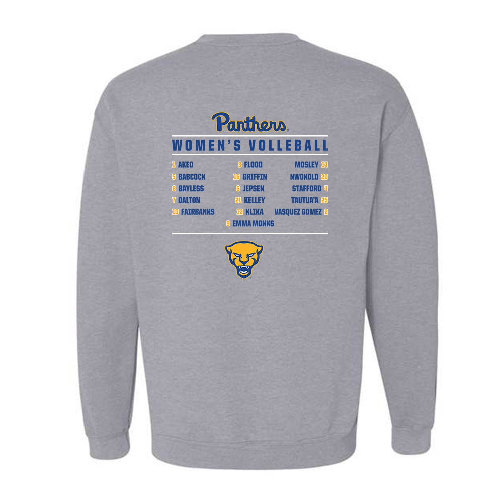 Pittsburgh - NCAA Women's Volleyball : - Crewneck Sweatshirt Roster